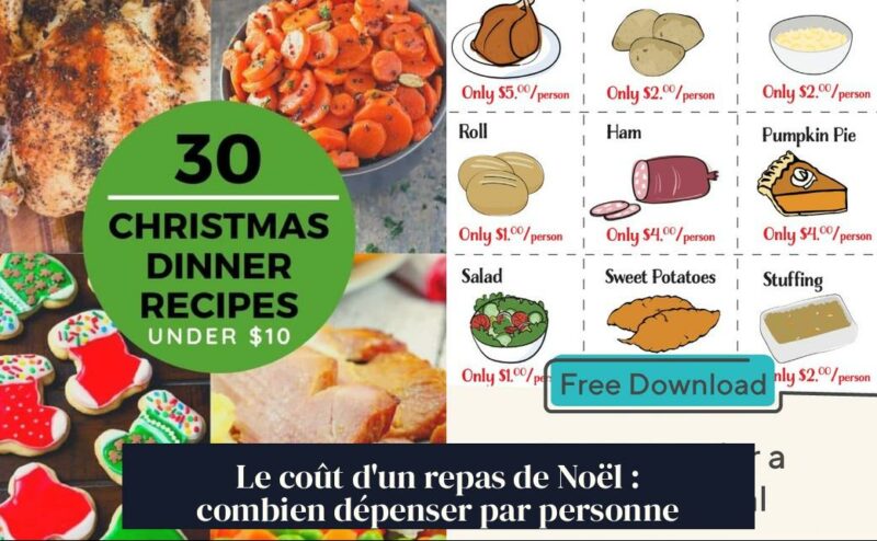 Le coût d'un repas de Noël : combien dépenser par personne