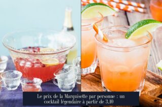 Le prix de la Marquisette par personne : un cocktail légendaire à partir de 3,10 €