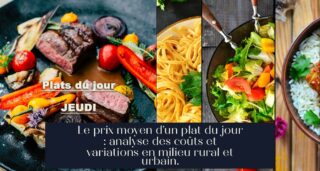 Le prix moyen d'un plat du jour : analyse des coûts et variations en milieu rural et urbain.