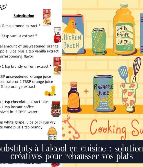 Substituts à l'alcool en cuisine : solutions créatives pour rehausser vos plats