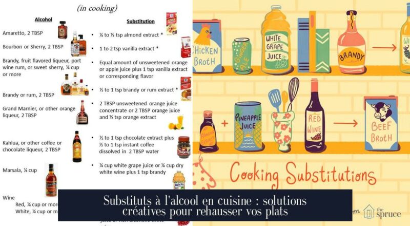 Substituts à l'alcool en cuisine : solutions créatives pour rehausser vos plats