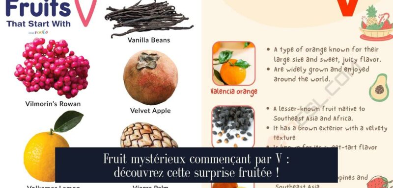 Fruit mystérieux commençant par V : découvrez cette surprise fruitée !