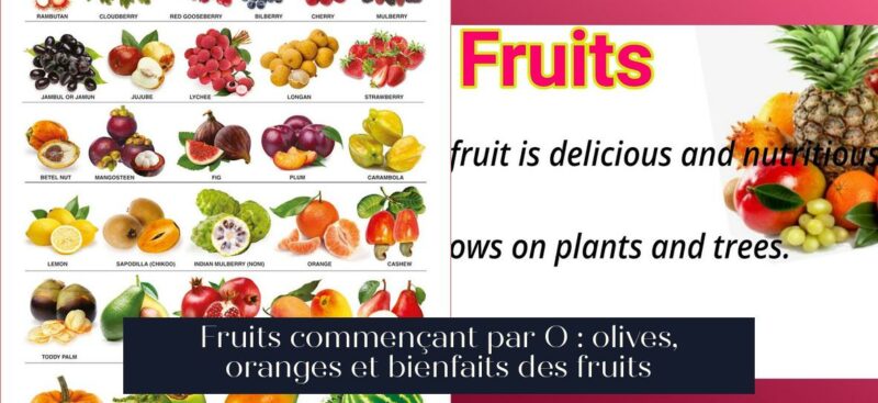 Fruits commençant par O : olives, oranges et bienfaits des fruits