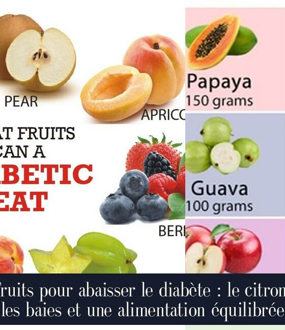 Fruits pour abaisser le diabète : le citron, les baies et une alimentation équilibrée