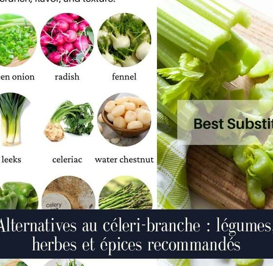 Alternatives au céleri-branche : légumes, herbes et épices recommandés