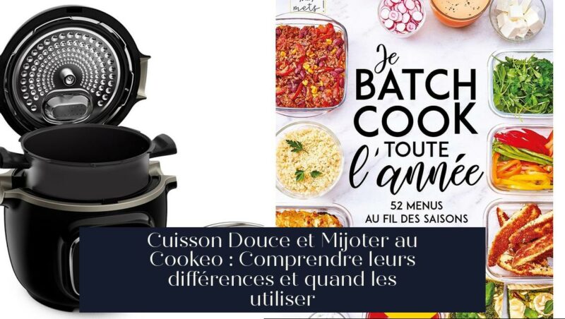 Cuisson Douce et Mijoter au Cookeo : Comprendre leurs différences et quand les utiliser