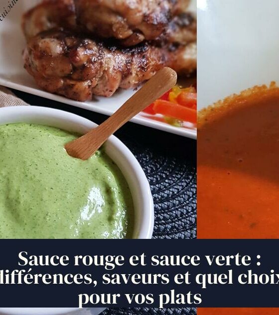 Sauce rouge et sauce verte : différences, saveurs et quel choix pour vos plats