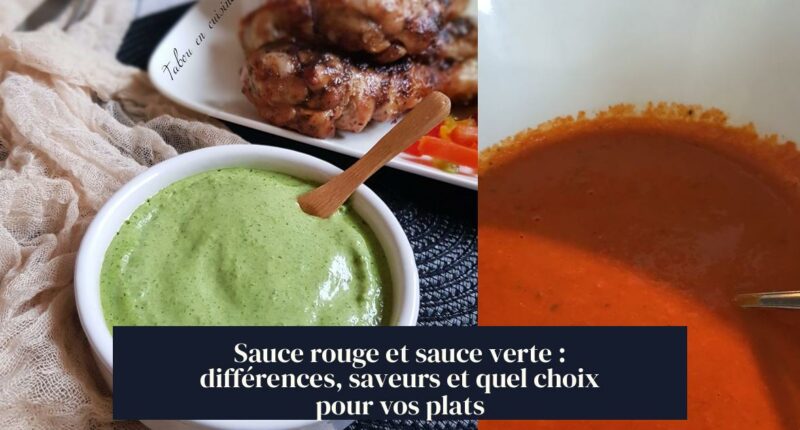 Sauce rouge et sauce verte : différences, saveurs et quel choix pour vos plats