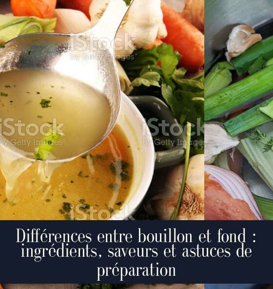 Différences entre bouillon et fond : ingrédients, saveurs et astuces de préparation