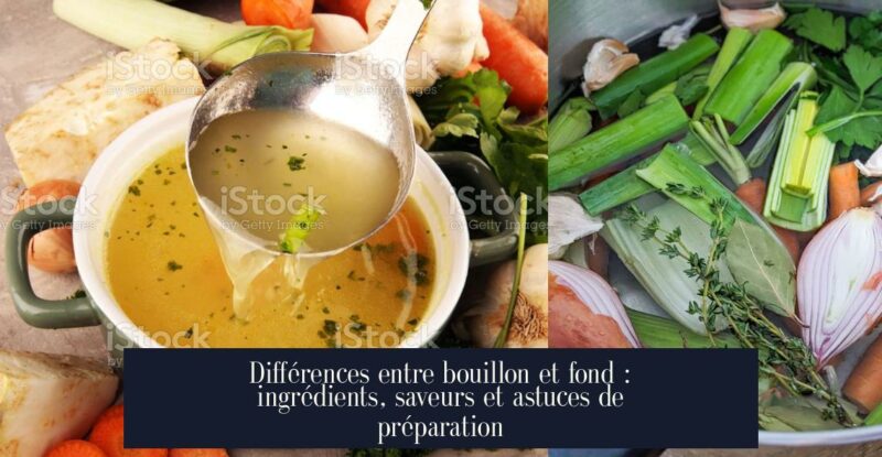 Différences entre bouillon et fond : ingrédients, saveurs et astuces de préparation