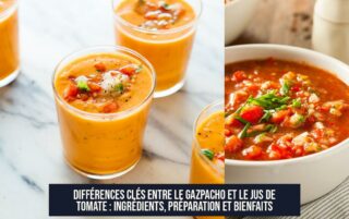 Différences clés entre le gazpacho et le jus de tomate : ingrédients, préparation et bienfaits