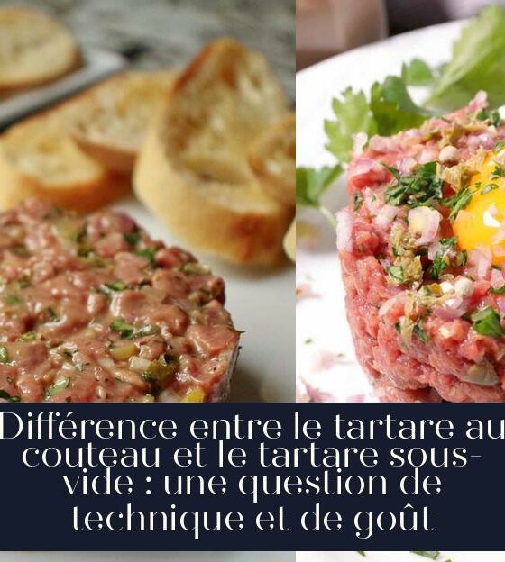 Différence entre le tartare au couteau et le tartare sous-vide : une question de technique et de goût