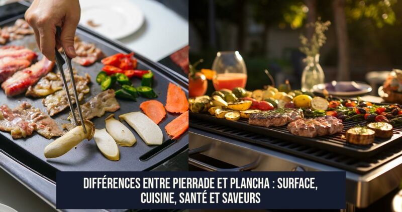Différences entre pierrade et plancha : surface, cuisine, santé et saveurs