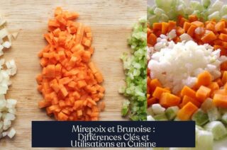 Mirepoix et Brunoise : Différences Clés et Utilisations en Cuisine