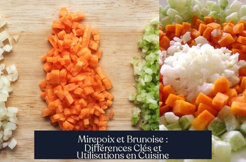 Mirepoix et Brunoise : Différences Clés et Utilisations en Cuisine
