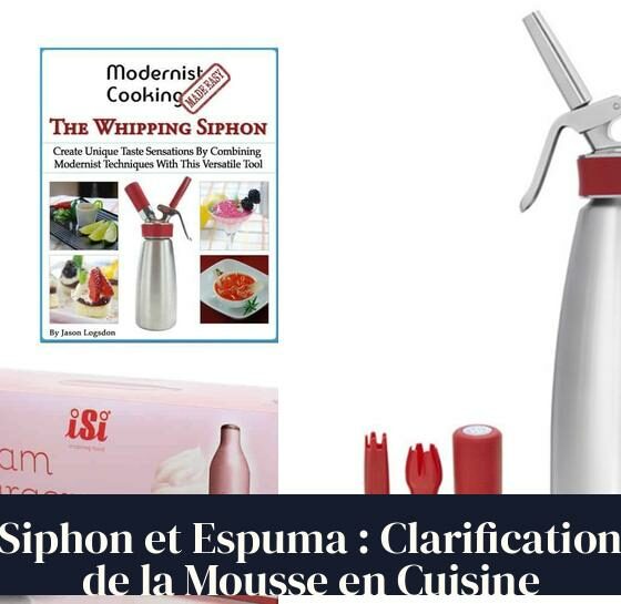 Siphon et Espuma : Clarification de la Mousse en Cuisine