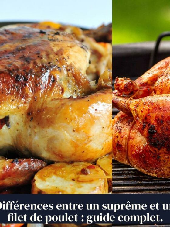 Différences entre un suprême et un filet de poulet : guide complet.