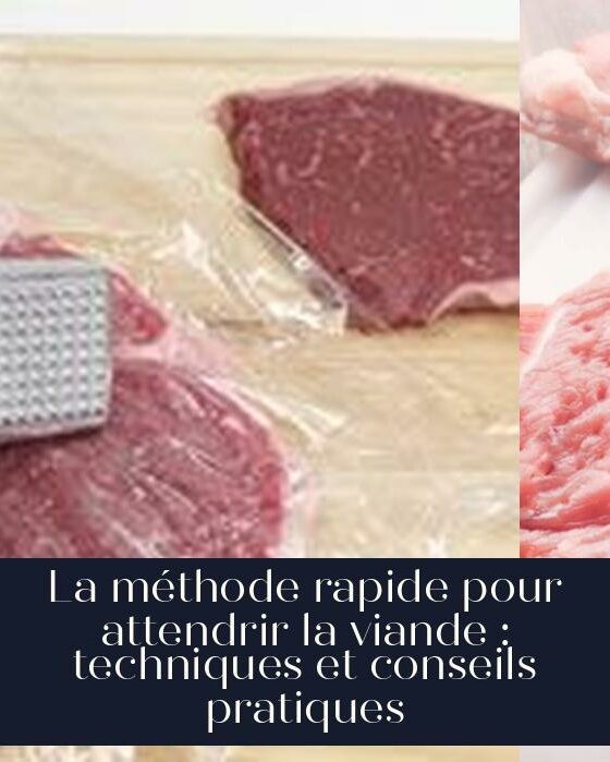 La méthode rapide pour attendrir la viande : techniques et conseils pratiques