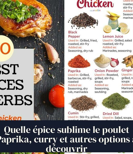 Quelle épice sublime le poulet Paprika, curry et autres options à découvrir