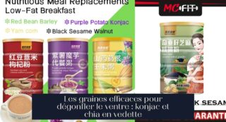Les graines efficaces pour dégonfler le ventre : konjac et chia en vedette