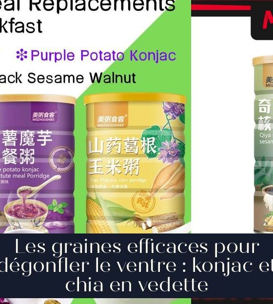 Les graines efficaces pour dégonfler le ventre : konjac et chia en vedette