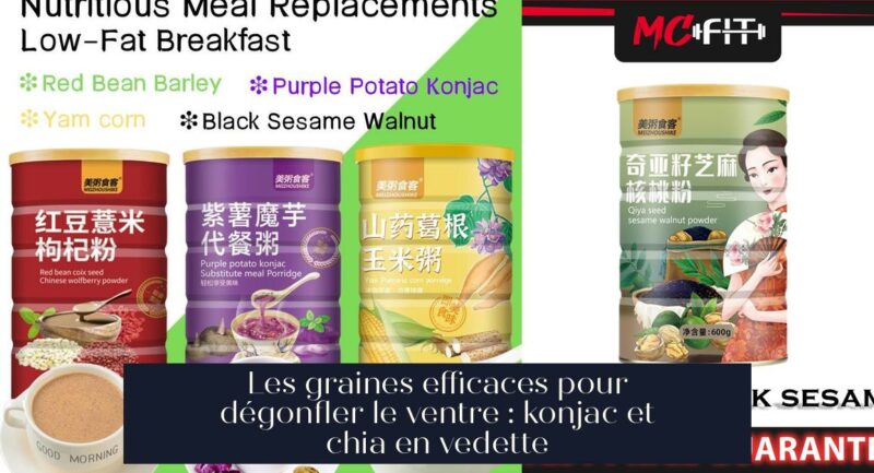 Les graines efficaces pour dégonfler le ventre : konjac et chia en vedette