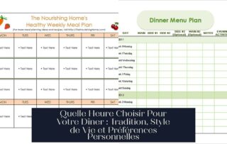 Quelle Heure Choisir Pour Votre Dîner : Tradition, Style de Vie et Préférences Personnelles