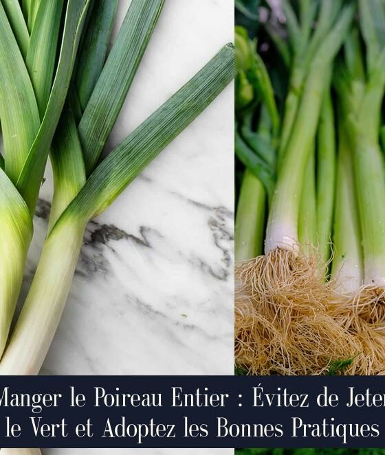 Manger le Poireau Entier : Évitez de Jeter le Vert et Adoptez les Bonnes Pratiques