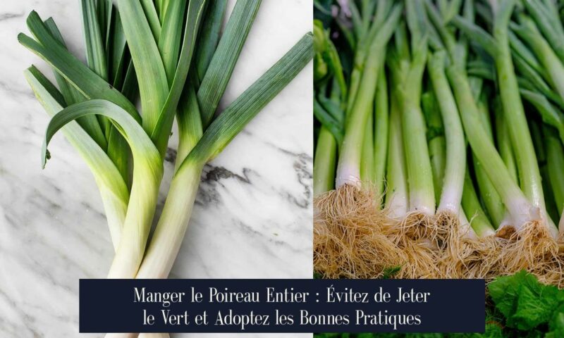 Manger le Poireau Entier : Évitez de Jeter le Vert et Adoptez les Bonnes Pratiques