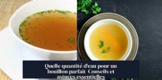 Quelle quantité d'eau pour un bouillon parfait Conseils et astuces essentielles