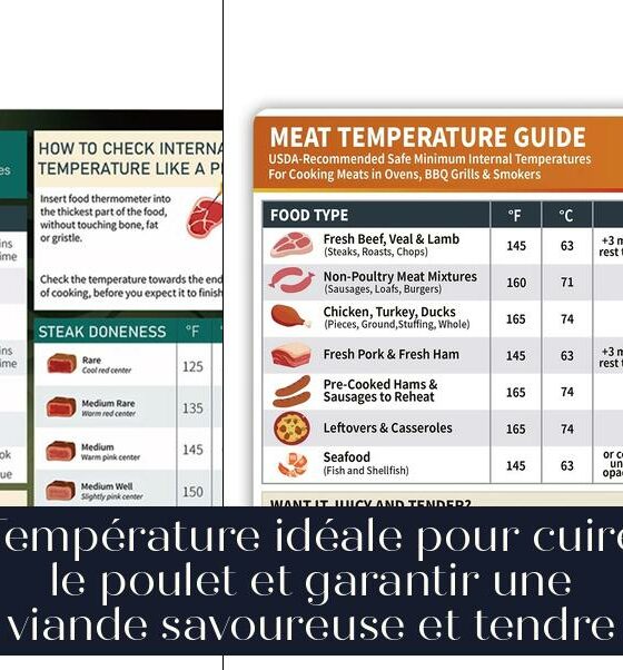 Température idéale pour cuire le poulet et garantir une viande savoureuse et tendre