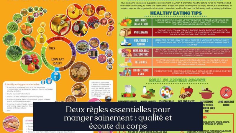 Deux règles essentielles pour manger sainement : qualité et écoute du corps