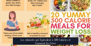 Les Aliments qui Équivalent à 500 Calories et Comment les Gérer