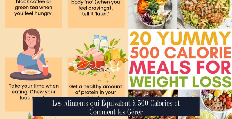 Les Aliments qui Équivalent à 500 Calories et Comment les Gérer