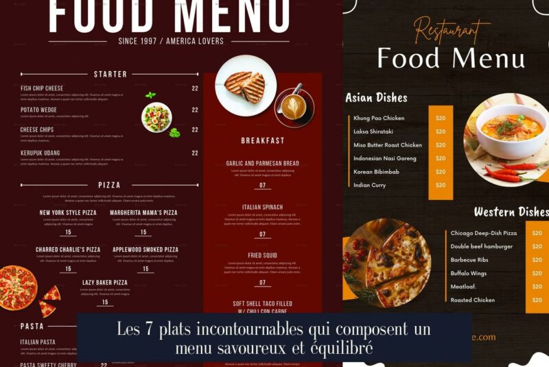 Les 7 plats incontournables qui composent un menu savoureux et équilibré