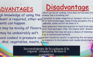 Inconvénients de la cuisson à la vapeur : risques et limites à considérer