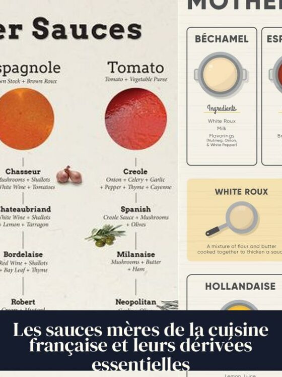 Les sauces mères de la cuisine française et leurs dérivées essentielles