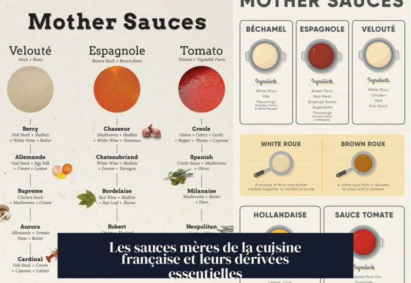 Les sauces mères de la cuisine française et leurs dérivées essentielles