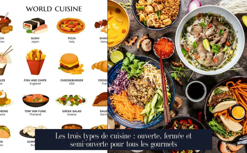 Les trois types de cuisine : ouverte, fermée et semi-ouverte pour tous les gourmets
