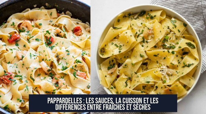 Pappardelles : Les sauces, la cuisson et les différences entre fraîches et sèches