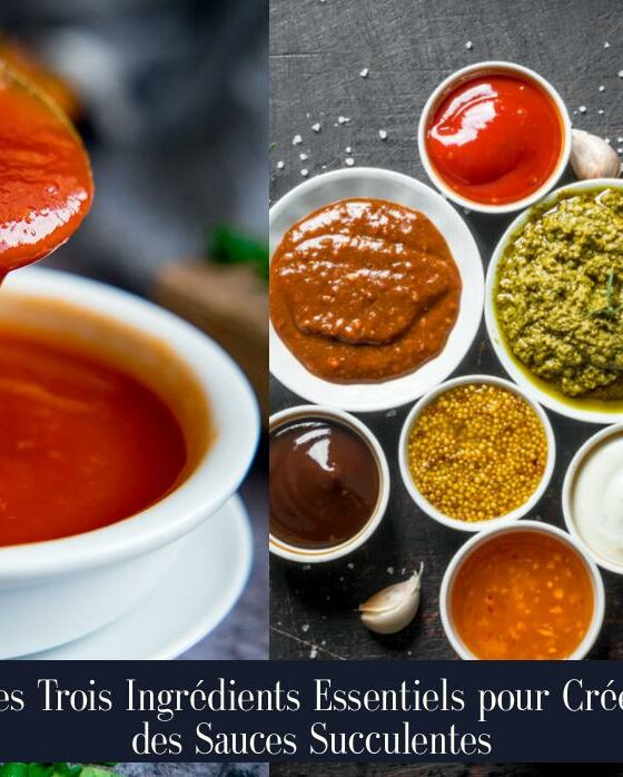 Les Trois Ingrédients Essentiels pour Créer des Sauces Succulentes