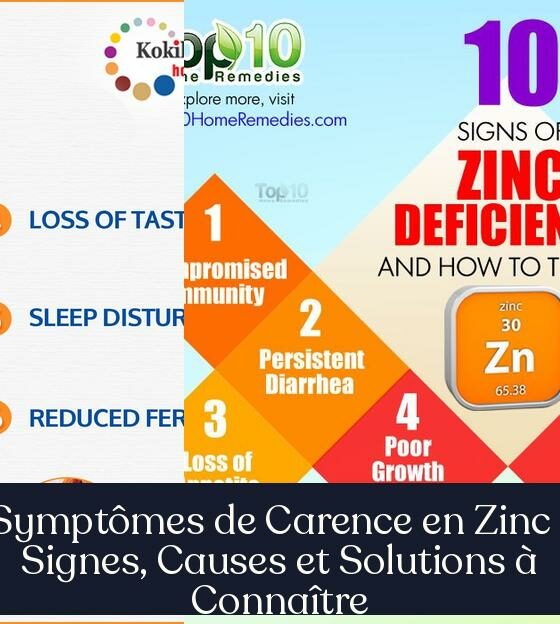 Symptômes de Carence en Zinc : Signes, Causes et Solutions à Connaître