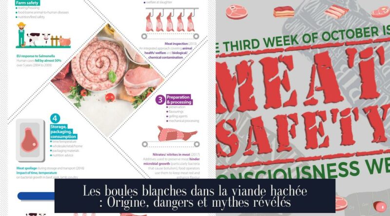 Les boules blanches dans la viande hachée : Origine, dangers et mythes révélés
