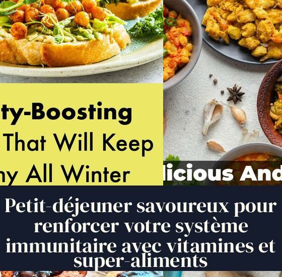 Petit-déjeuner savoureux pour renforcer votre système immunitaire avec vitamines et super-aliments