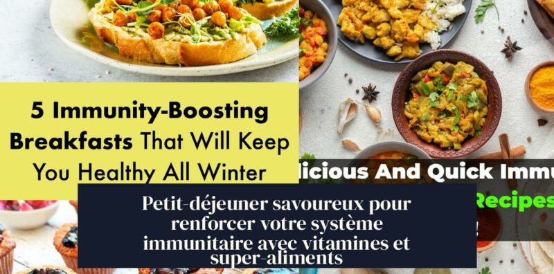 Petit-déjeuner savoureux pour renforcer votre système immunitaire avec vitamines et super-aliments
