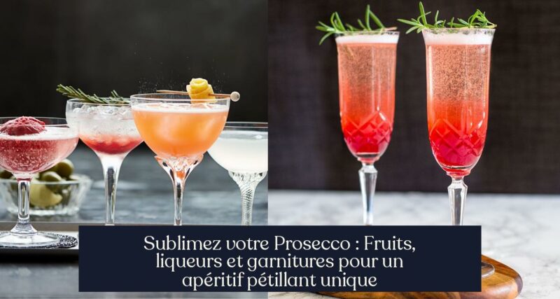 Sublimez votre Prosecco : Fruits, liqueurs et garnitures pour un apéritif pétillant unique