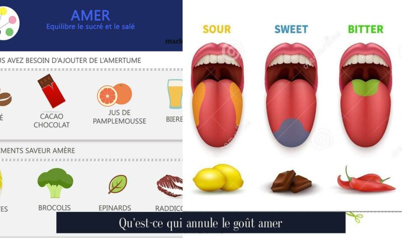 Qu'est-ce qui annule le goût amer