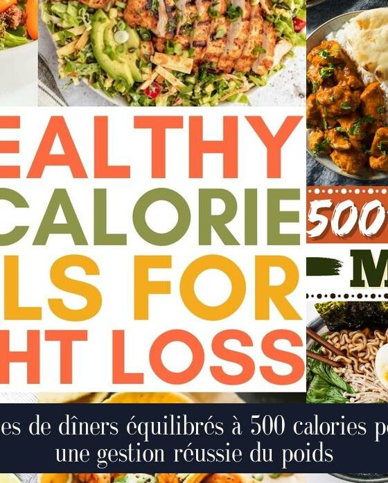 Idées de dîners équilibrés à 500 calories pour une gestion réussie du poids