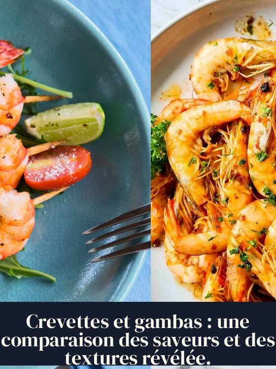 Crevettes et gambas : une comparaison des saveurs et des textures révélée.
