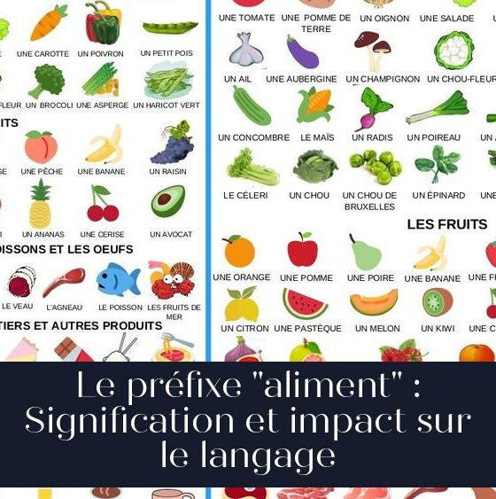 Le préfixe "aliment" : Signification et impact sur le langage